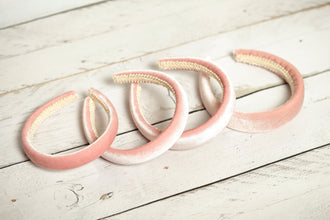 Pink womens headband Velvet headband Padded headband Soft headband