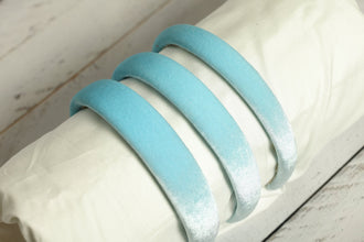 Baby blue velvet padded headband 3cm/2.5cm/2cm/1.5 cm wide Velvet blue headband Women headband Classic padded headband