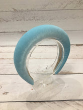 Padded headband Velvet headband Wide headband Light blue headband  Ascot hat Kate Middleton headband