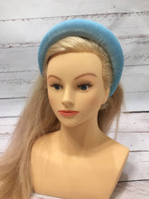 Padded headband Velvet headband Wide headband Light blue headband  Ascot hat Kate Middleton headband