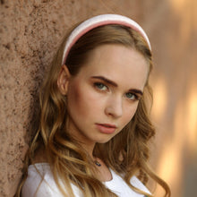 Pink womens headband Velvet headband Padded headband Soft headband