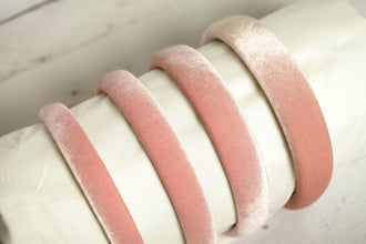 Pink womens headband Velvet headband Padded headband Soft headband