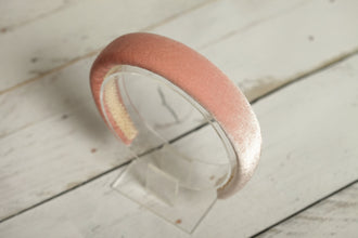 Pink womens headband Velvet headband Padded headband Soft headband