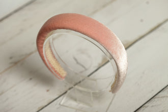 Pink womens headband Velvet headband Padded headband Soft headband