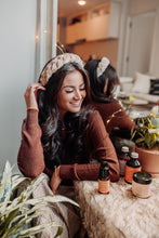 Braided headband Velvet headband Padded headband Alice band Beige headband