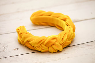Braided headband yellow velvet Duchess headband Women headband Fashion hairband Aliceband Tiara velvet braid Women headband