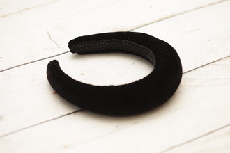 Black velvet headband Kate Middleton headband Women headband Velvet hairband Wide hair band 4 cm wide