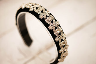 Rhinestone headband Jewelled headband Crystal headband Embellished headband Velvet headband