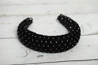 Jewelled headband Rhinestone headband Crystal headband Embellished headband Diamond headband Padded headband Velvet headband