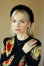 Black padded  headband| Velvet headband | Padded headband | Kate Middleton headband | black braided headband custom headband
