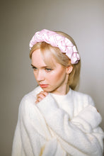 Satin headband Pink twist headband Padded headband Silk headband Plaited headbands for women Bridesmaid headband Pink womens headband