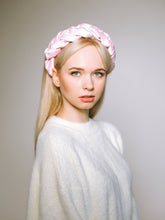 Satin headband Pink twist headband Padded headband Silk headband Plaited headbands for women Bridesmaid headband Pink womens headband