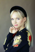 Black velvet headband Kate Middleton headband Women headband Velvet hairband Wide hair band 4 cm wide