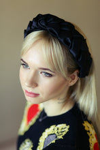 Black satin braided headband | Headband women | Black braid hairband | Plaited headband |custom headbands