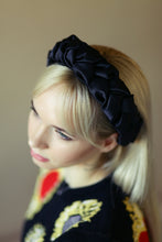 Black satin braided headband | Headband women | Black braid hairband | Plaited headband |custom headbands