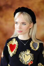 Black padded  headband| Velvet headband | Padded headband | Kate Middleton headband | black braided headband custom headband