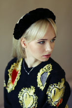 Black padded  headband| Velvet headband | Padded headband | Kate Middleton headband | black braided headband custom headband
