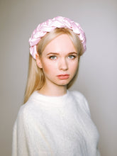 Satin headband Pink twist headband Padded headband Silk headband Plaited headbands for women Bridesmaid headband Pink womens headband