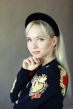 Black velvet headband Kate Middleton headband Women headband Velvet hairband Wide hair band 4 cm wide