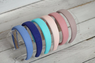 Linen headband padded light blue,blue,turquoise,light rose,dusty rose,lavender classic headbands 3cm/2.5cm/2cm wide summer headband