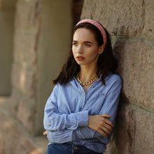 Winter headbands for women Wool headband Padded headband Hairband women Christmas headbands for women Rose/turquoise tweed headband