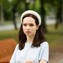 Rhinestone headband Jewelled padded headband Satin hairband Bridal crystal headpice Wedding headband Women girls bling headband