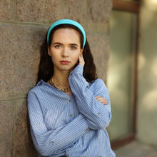 Linen headband padded light blue,blue,turquoise,light rose,dusty rose,lavender classic headbands 3cm/2.5cm/2cm wide summer headband