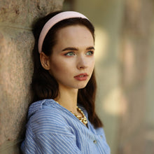 Linen headband padded light blue,blue,turquoise,light rose,dusty rose,lavender classic headbands 3cm/2.5cm/2cm wide summer headband