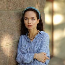 Winter headbands for women Wool headband Padded headband Hairband women Christmas headbands for women Rose/turquoise tweed headband