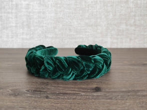 Thin velvet braided headband  Chunky headband for women Plaited headband Braid hairband