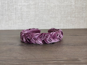 Thin velvet braided headband  Chunky headband for women Plaited headband Braid hairband