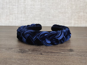 Grеen thin velvet braided headband  Chunky headband for women Plaited headband Braid hairband