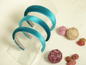 Alice band Winter headbands for women Hairband women Turquoise velvet headband Padded headband Christmas headband toddler