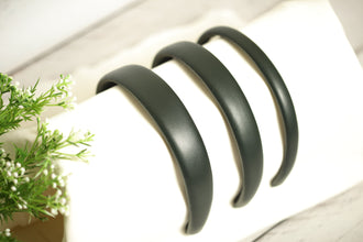 Green headpiece Leather headband Padded headband Women headband Thin leather headband 3 cm/2.5 cm/2 cm wide Classic headband