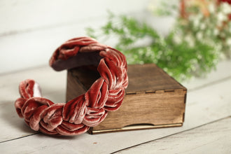 Braided headband Silk headband Padded headband Velvet headband Blush headband