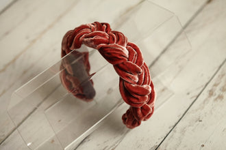 Braided headband Silk headband Padded headband Velvet headband Blush headband