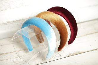 Padded headband Headbands for women Thick headband Handmade headbands for women Velvet headband Gift for best friend female Hairband women