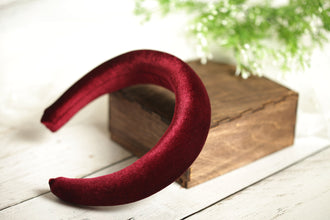 Padded headband Headbands for women Thick headband Handmade headbands for women Velvet headband Gift for best friend female Hairband women