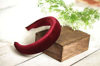 Padded headband Headbands for women Thick headband Handmade headbands for women Velvet headband Gift for best friend female Hairband women