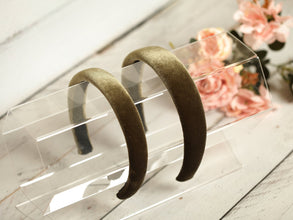Khaki padded headband Velvet headband Fashion headbands Adult headband Cute headband Spring headband 3cm/2.5cm/2 cm wide olive headband