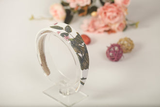 Headbands for women boho Floral headband women Wide headband Linen headband Designer headbands Delicate hair band Flower headband