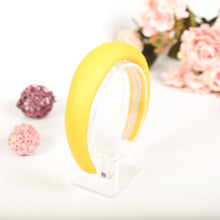 Yellow leather headband Padded headband Christmas headband adult