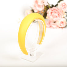 Yellow leather headband Padded headband Christmas headband adult