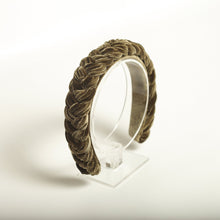 Thin khaki braided headband Velvet plaited hairband Women headband Khaki headpiece Green ladies alice band Chunky headband