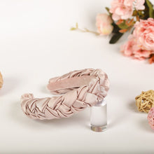 Nude pink braided headband Satin padded headband Ladies hairband Bridesmaid headband summer headband wedding headband