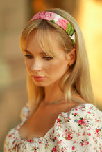 Satin headband Floral headband women Wide headband Pink satin headband Headbands for women boho Flower headband women summer headband