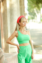 Coral braided headband Orange velvet braided hairband Plaited headband Fashion headband Women alice band