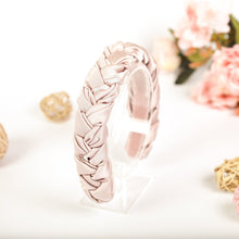 Nude pink braided headband Satin padded headband Ladies hairband Bridesmaid headband summer headband wedding headband