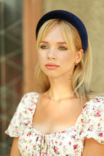 Padded headband Wide headband Velvet headband Navy blue headband Navy blue fascinator