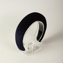 Padded headband Wide headband Velvet headband Navy blue headband Navy blue fascinator